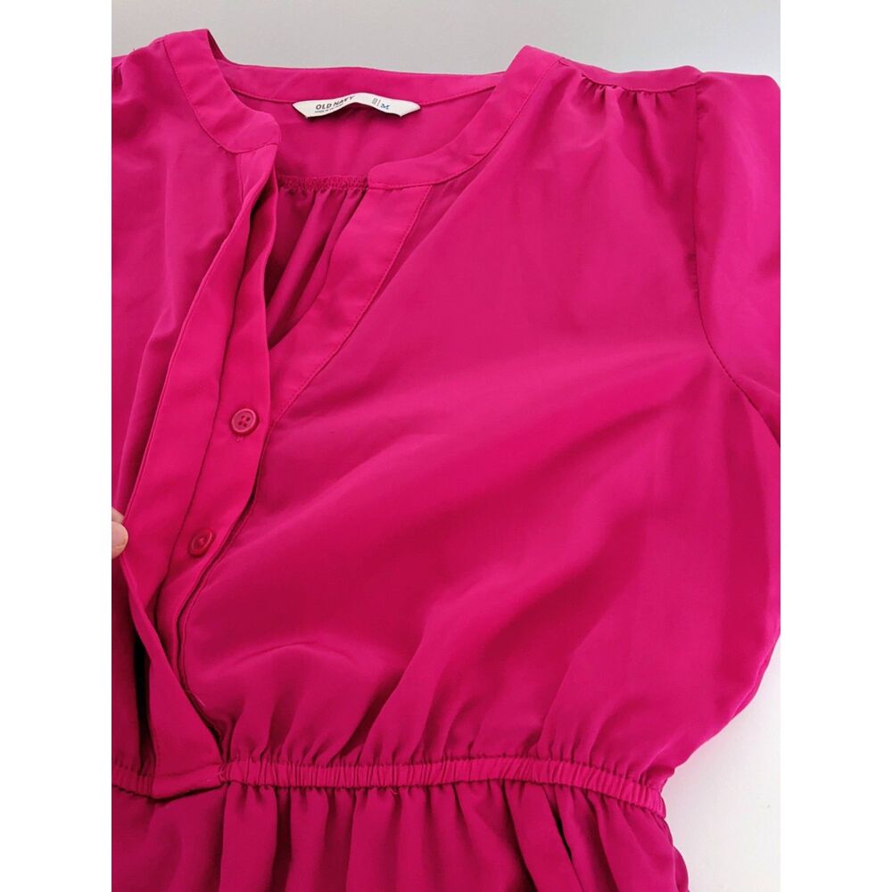 Women's Old Navy Hot Pink 3/4 Sleeve Dress Size M - Picture 7 of 8